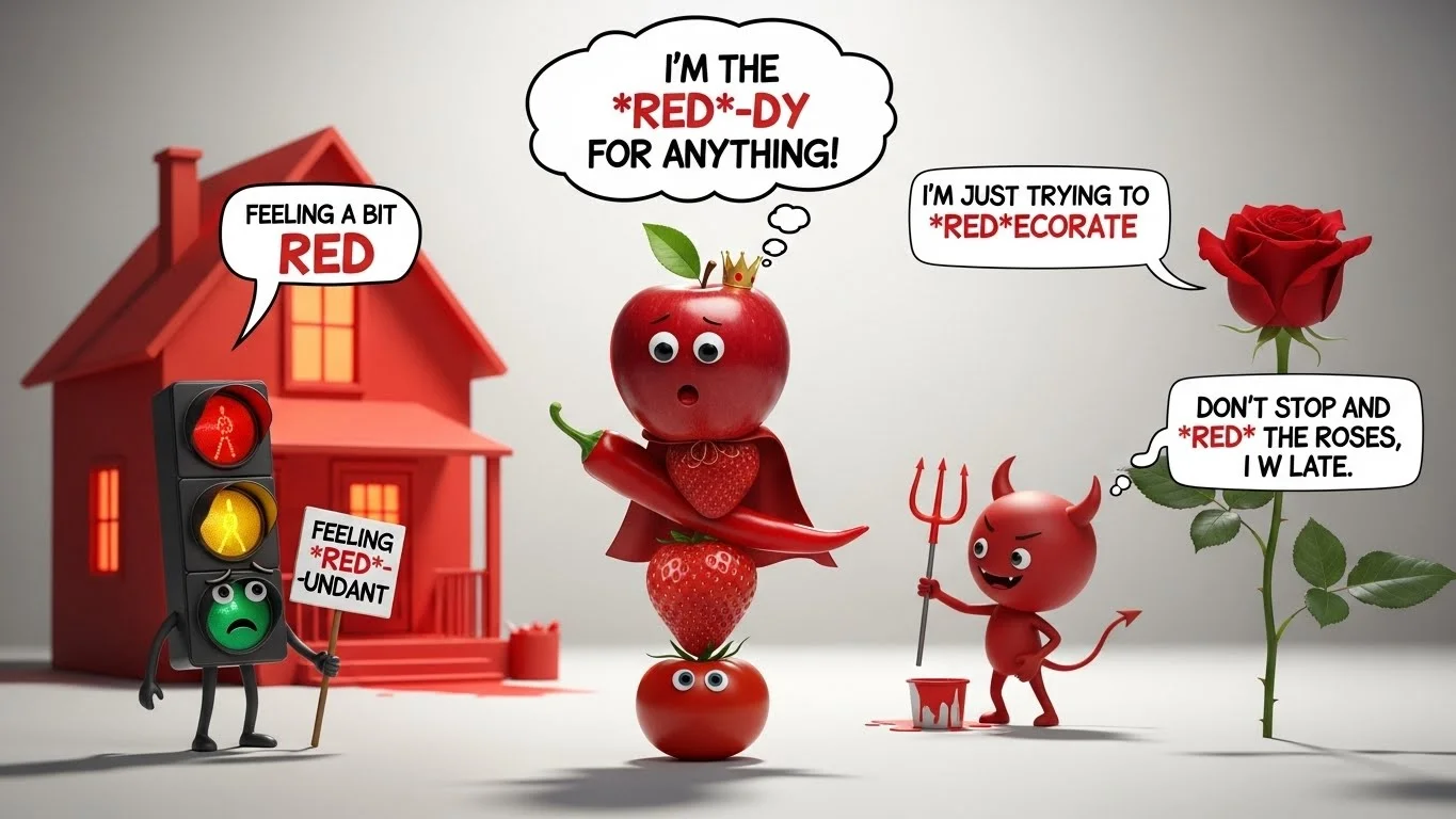 270+ Red Puns That Are Bold and Brilliant 🔴 - Puncart