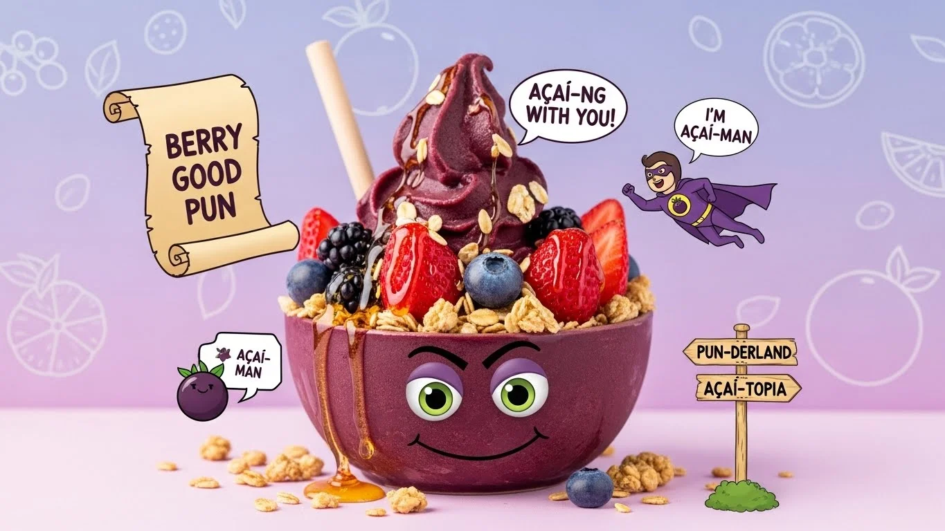 Funny Acai Puns Captions 🫐