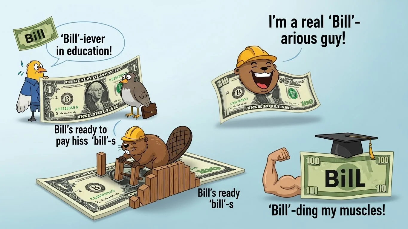 Funny Bill Puns Captions 💵