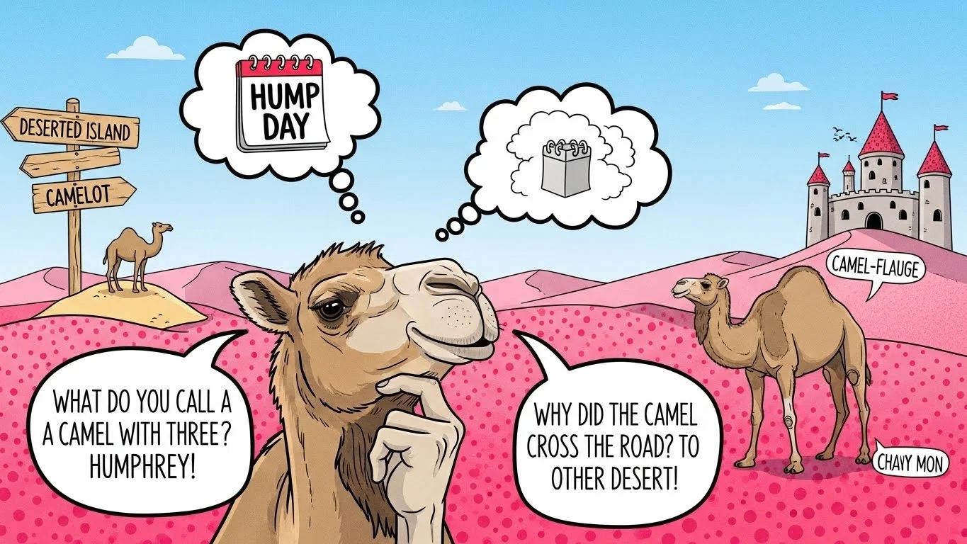 Funny Camel Puns Captions 🐪