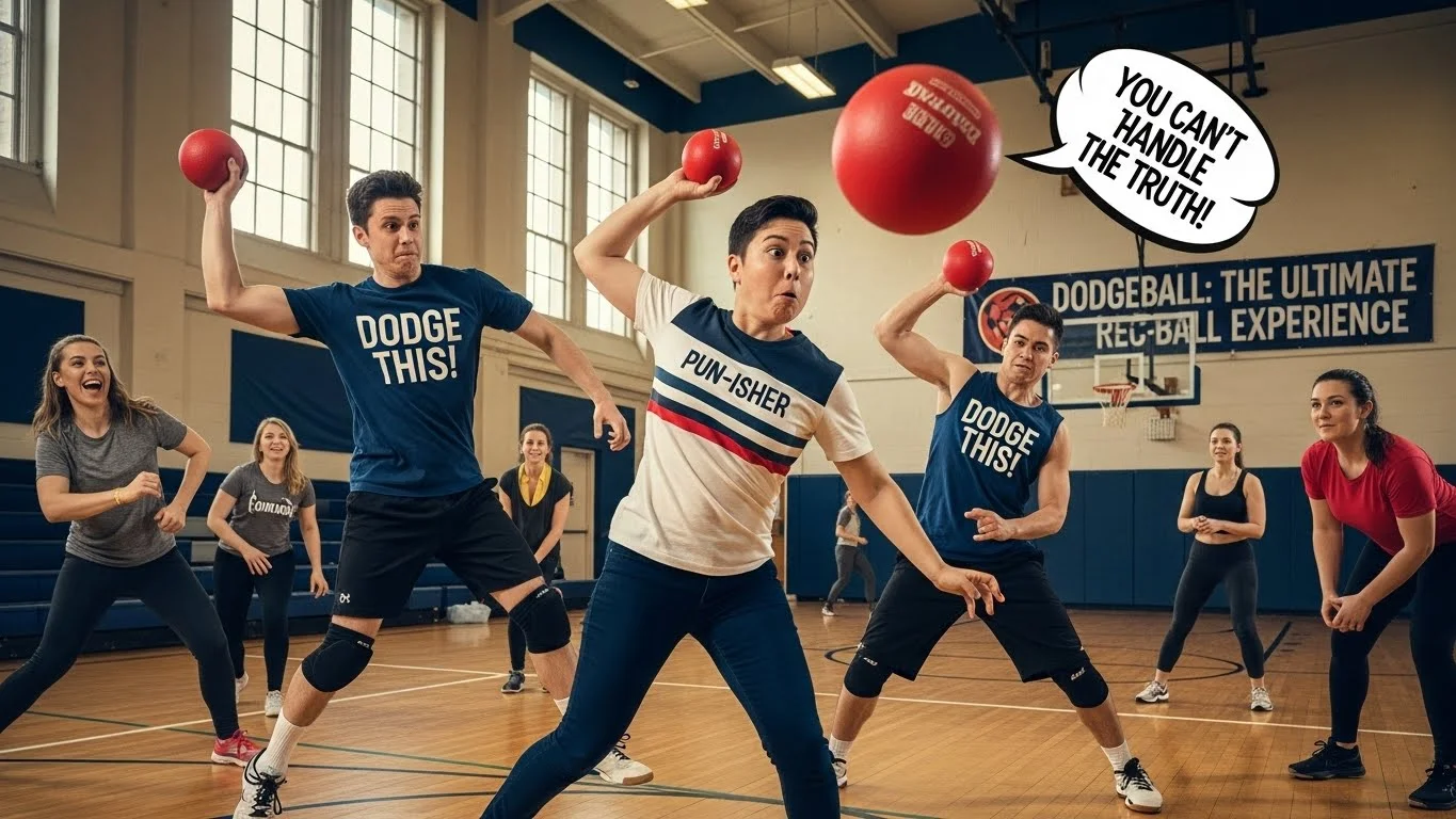 Funny Dodgeball Puns Captions 🏐
