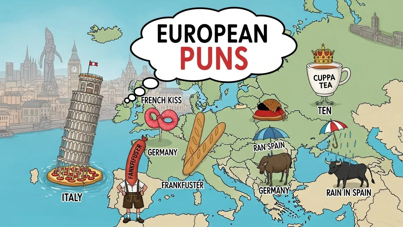 Funny Europe Puns Captions 🌍