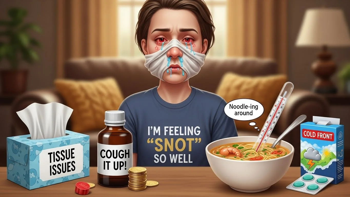 Funny Flu Puns Captions 🤧