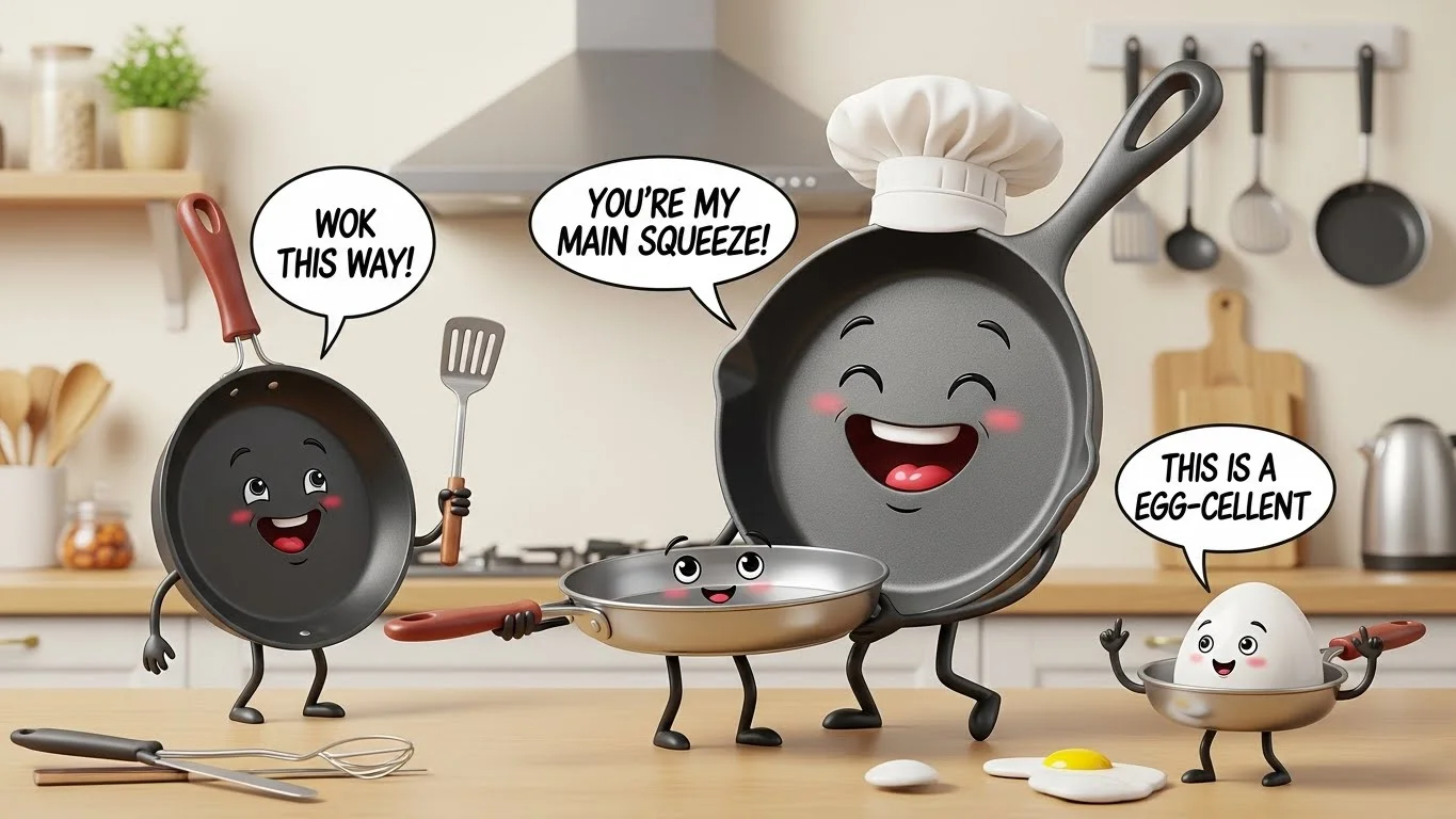 Funny Frying Puns Captions 😂