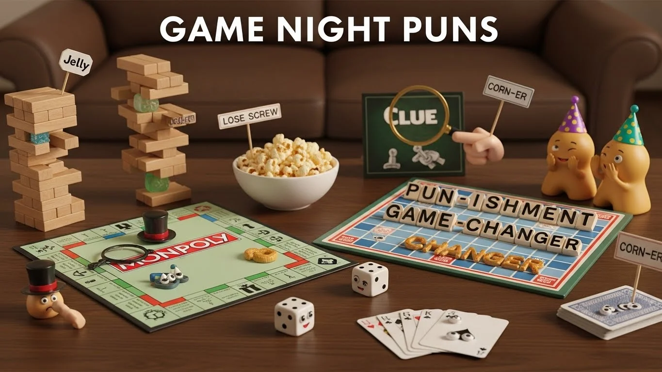 Funny Game Night Puns Captions 🎲