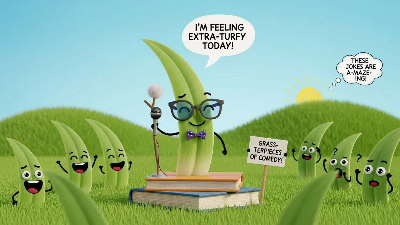 Funny Grass Puns Captions 😂