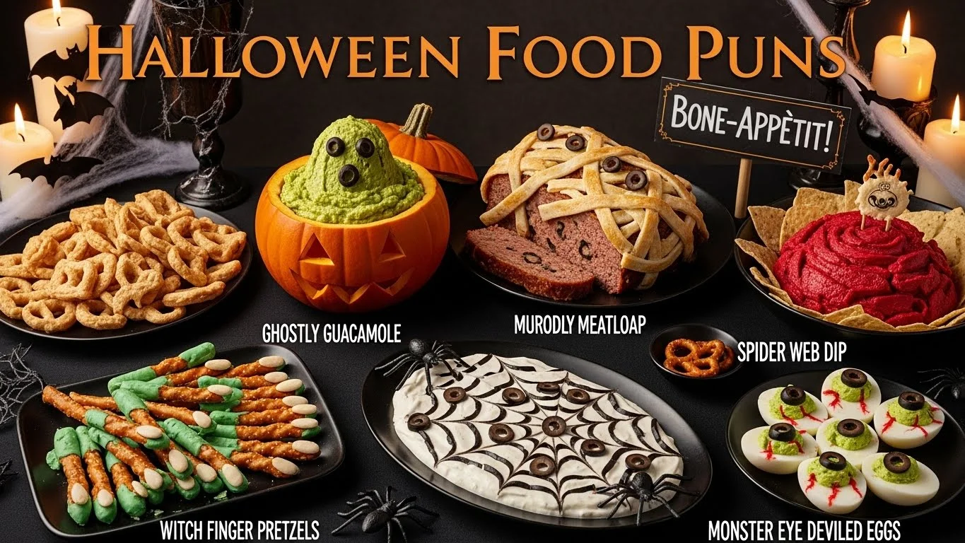 Funny Halloween Food Puns Captions 😂