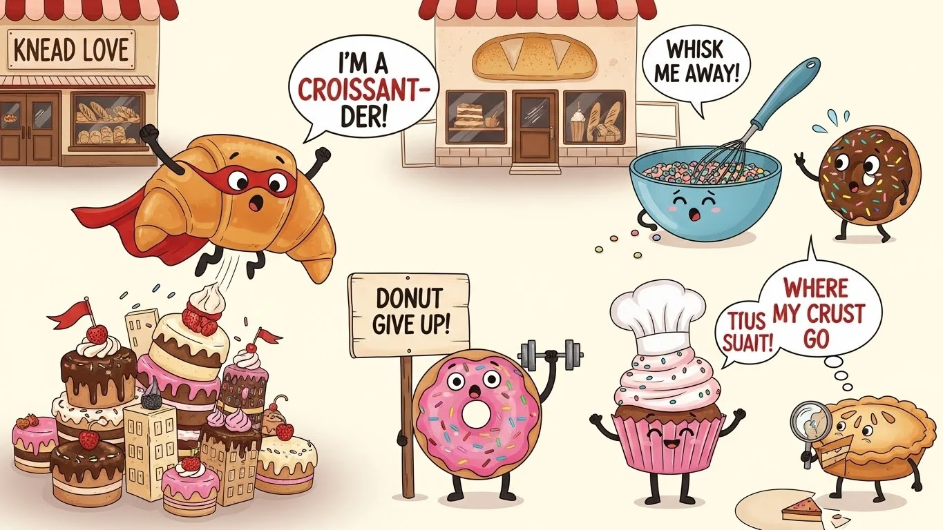 Funny Pastry Puns Captions 🥐