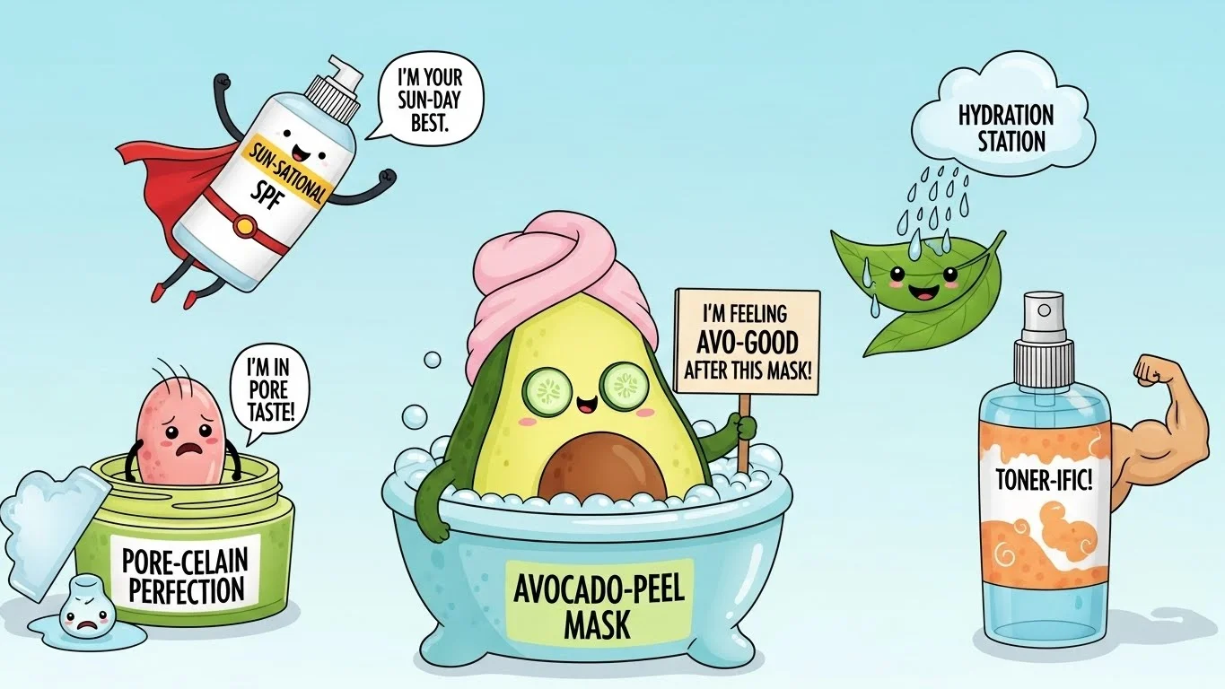 Funny Skincare Puns Captions 😂