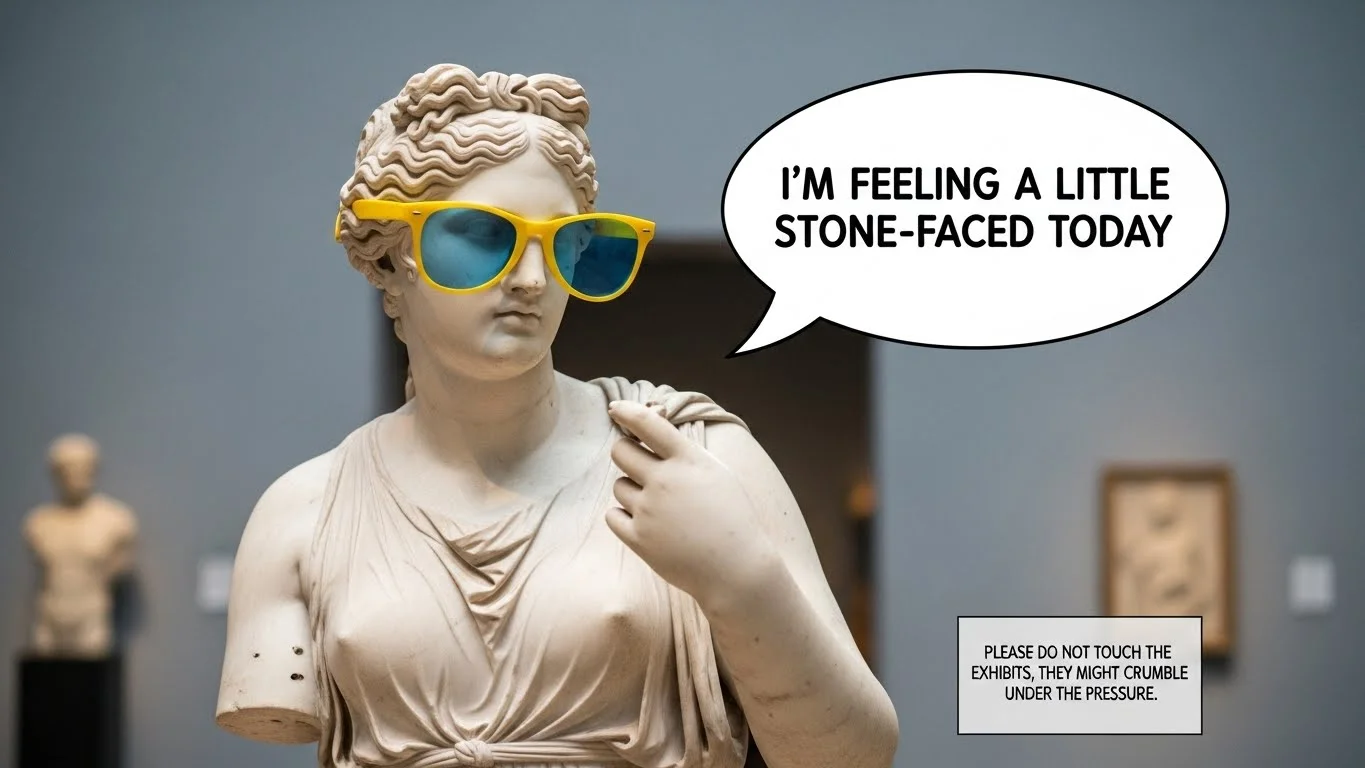 Funny Statue Puns Captions 🗿