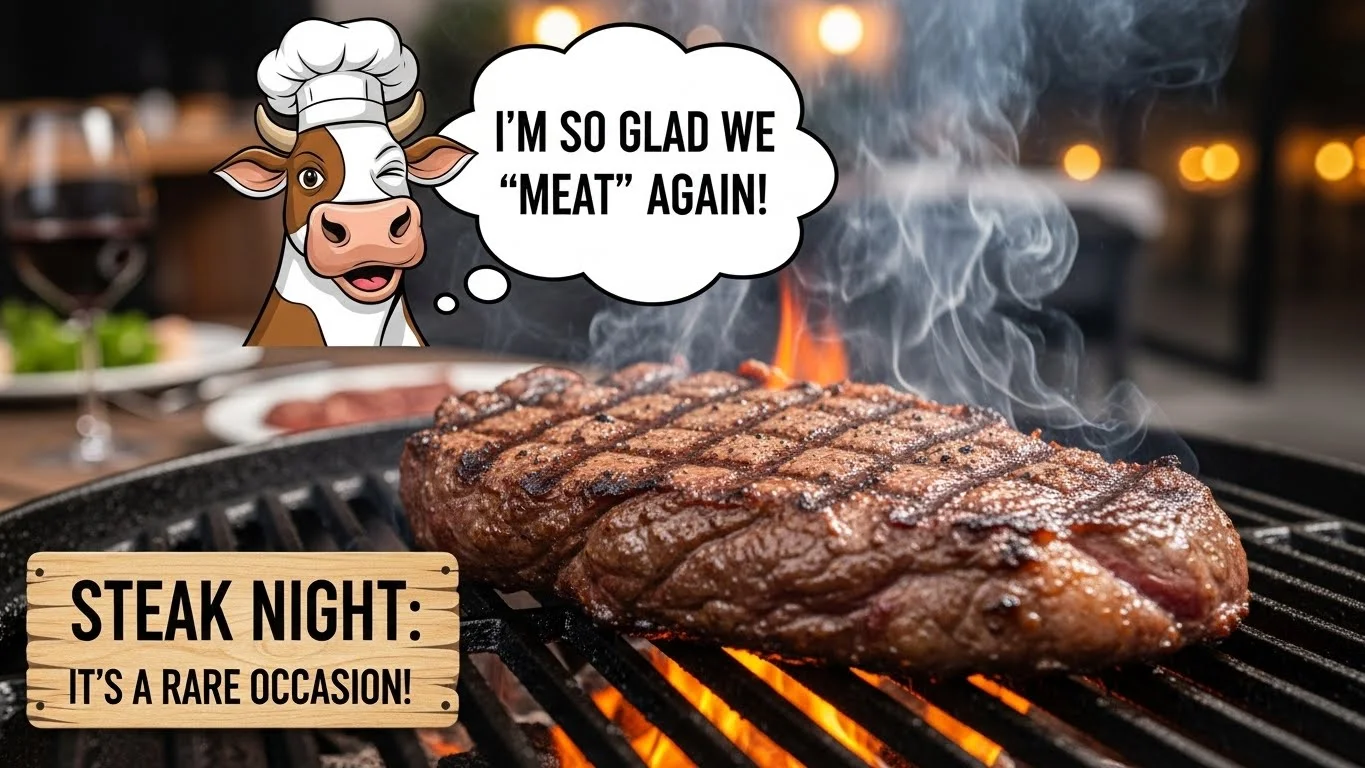 Funny Steak Puns Captions 🥩