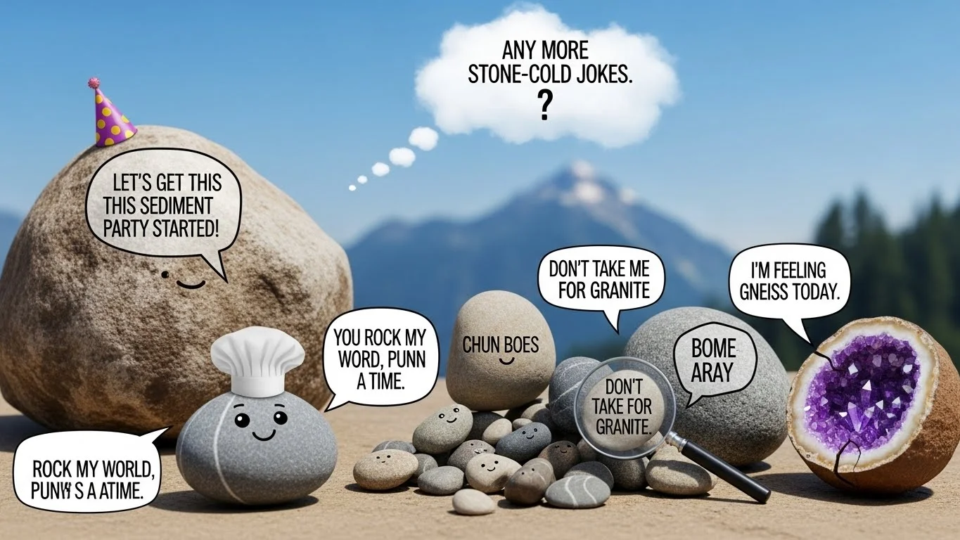 Funny Stone Puns Captions 😂