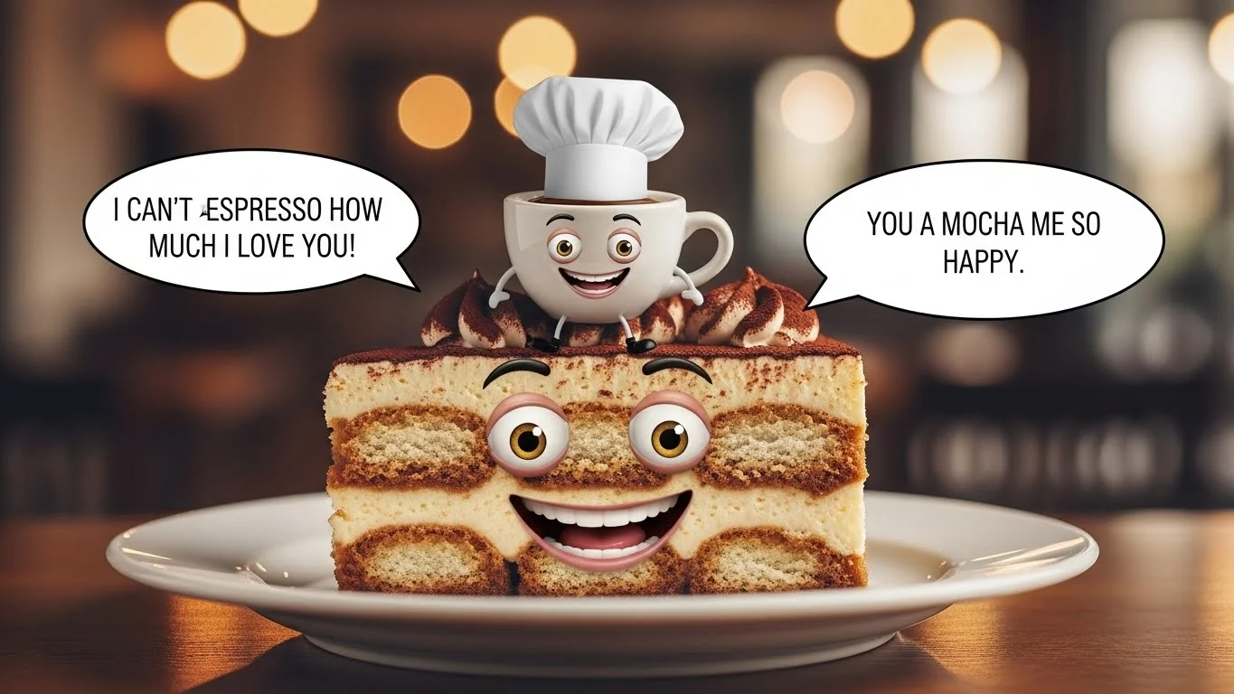 Funny Tiramisu Puns Captions 😂