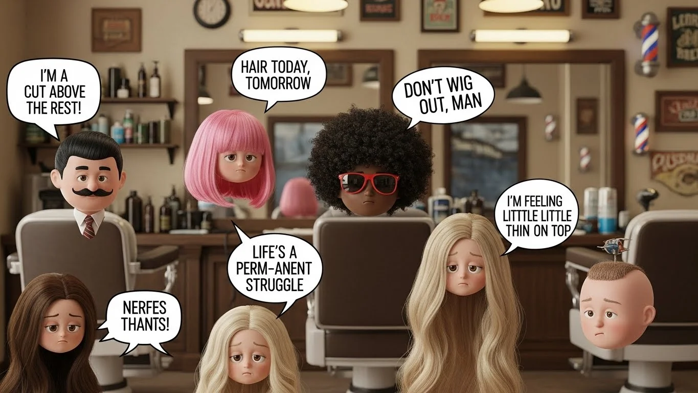 Funny Wig Puns Captions 😂