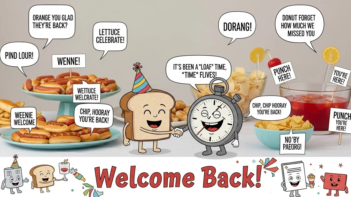 welcome back puns