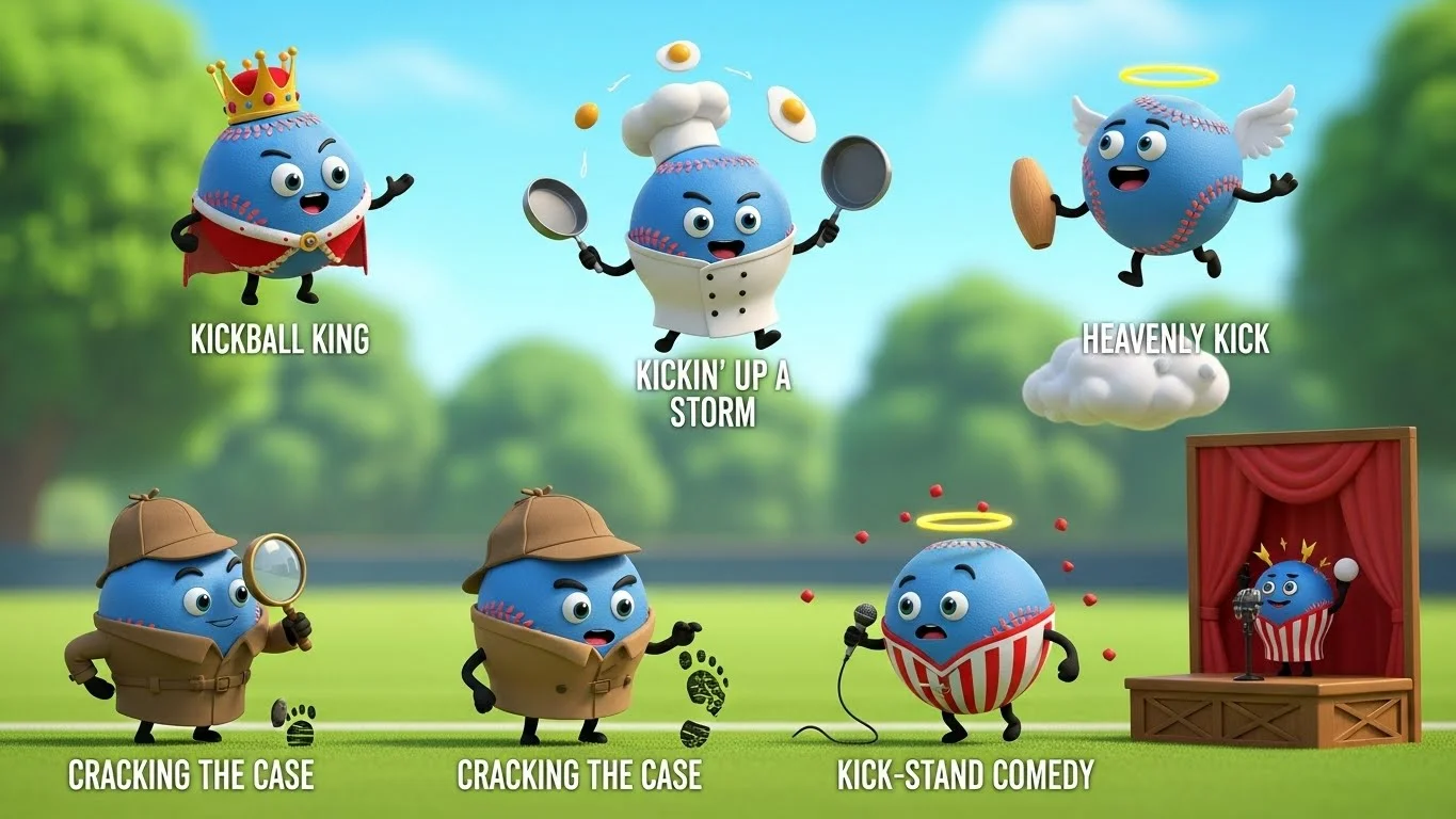 ⚽ Funny Kickball Puns Captions