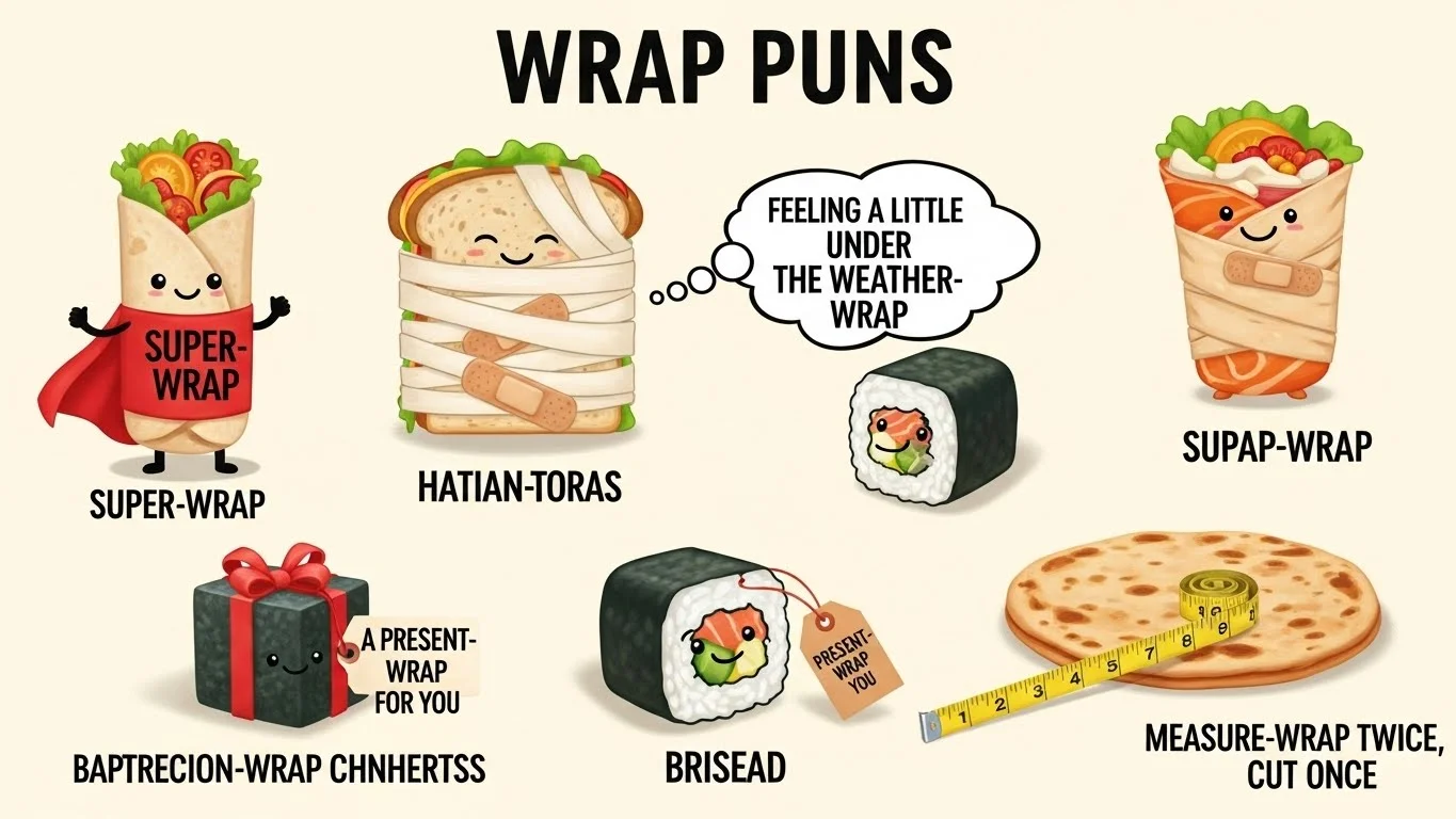🌯 Funny Wrap Puns Captions
