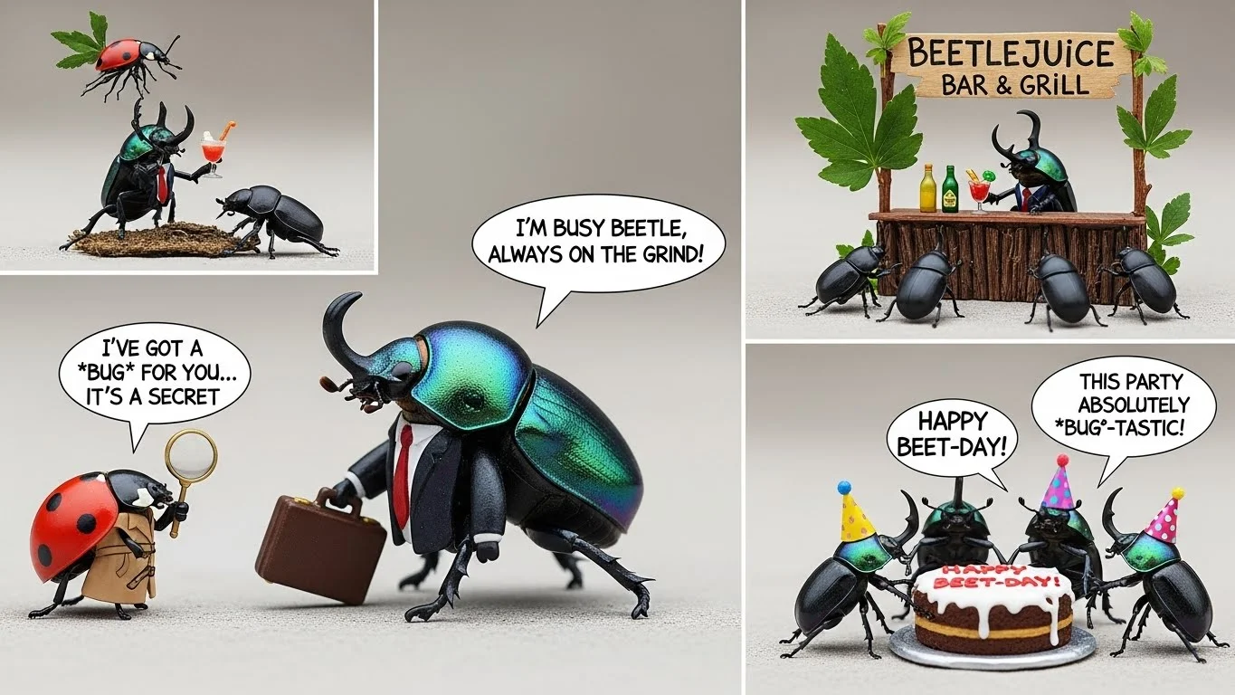 🐞 Funny Beetle Puns Captions