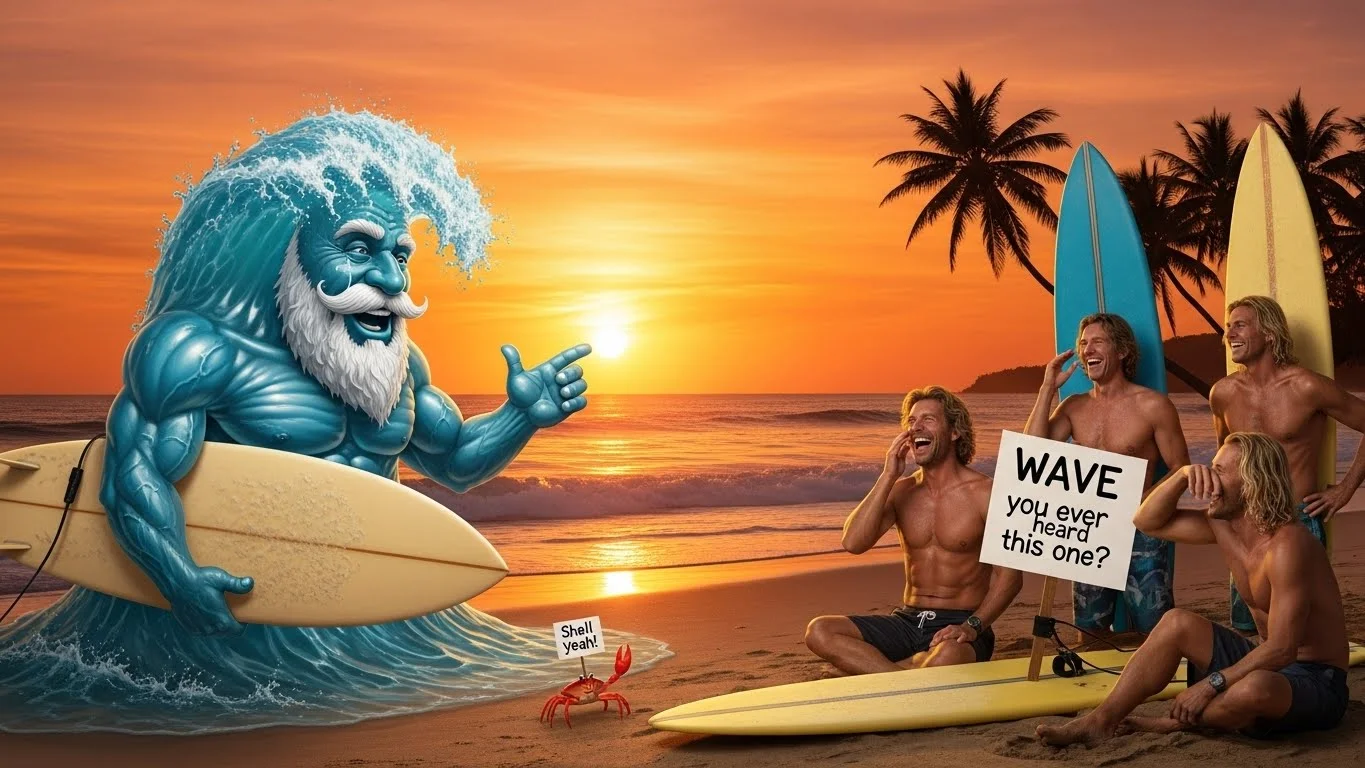 😂 Funny Surfing Puns Captions