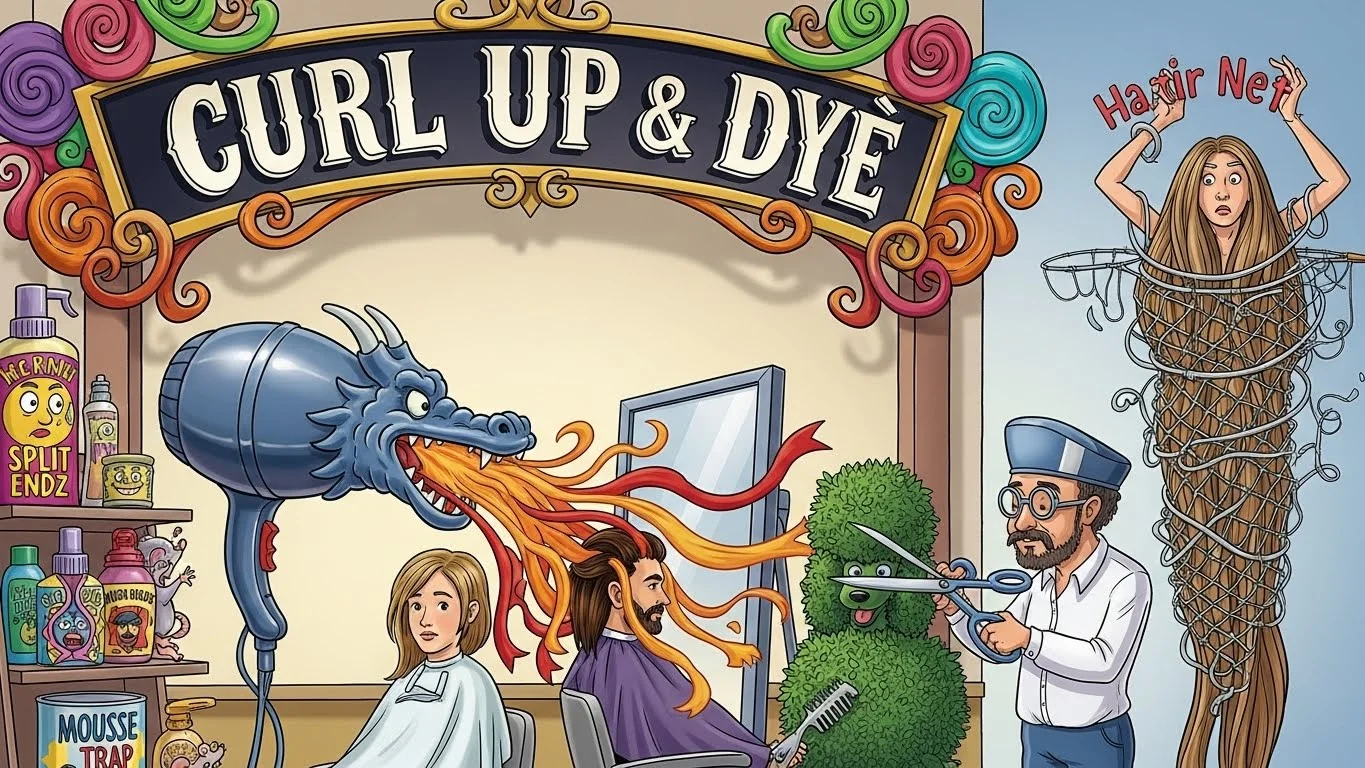 😄 Funny Hair Puns Captions