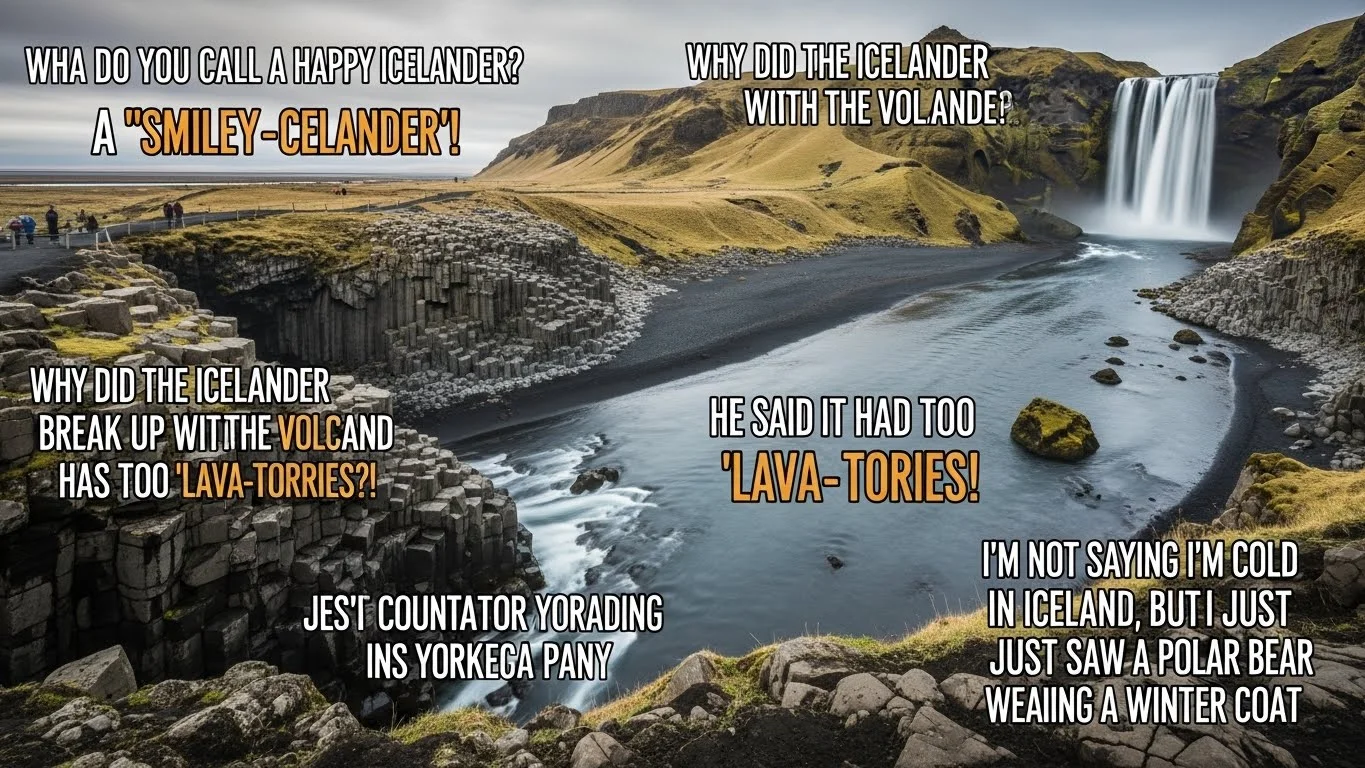 😄 Funny Iceland Puns Captions