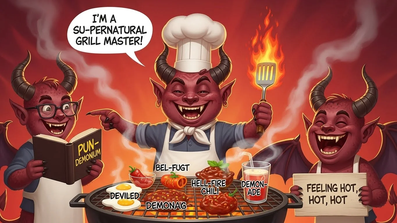 😈 Funny Demon Puns Captions